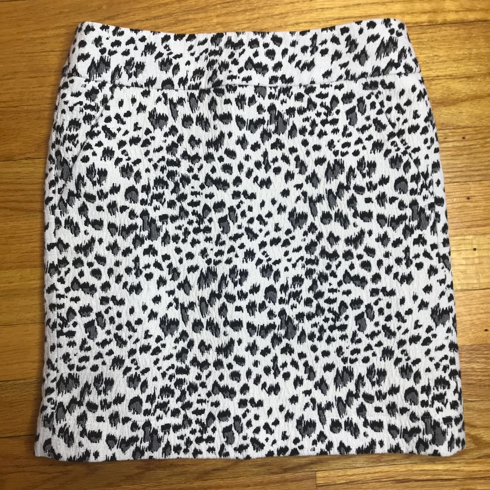 LOFT Animal Print Pencil Skirt